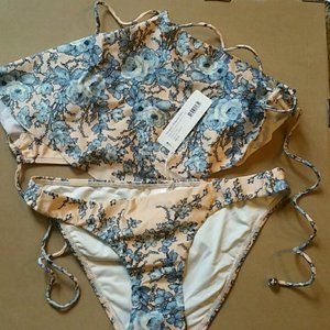 NEW Zimmermann porcelain waterfall swimwear Bikini